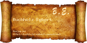 Buchholz Egbert névjegykártya